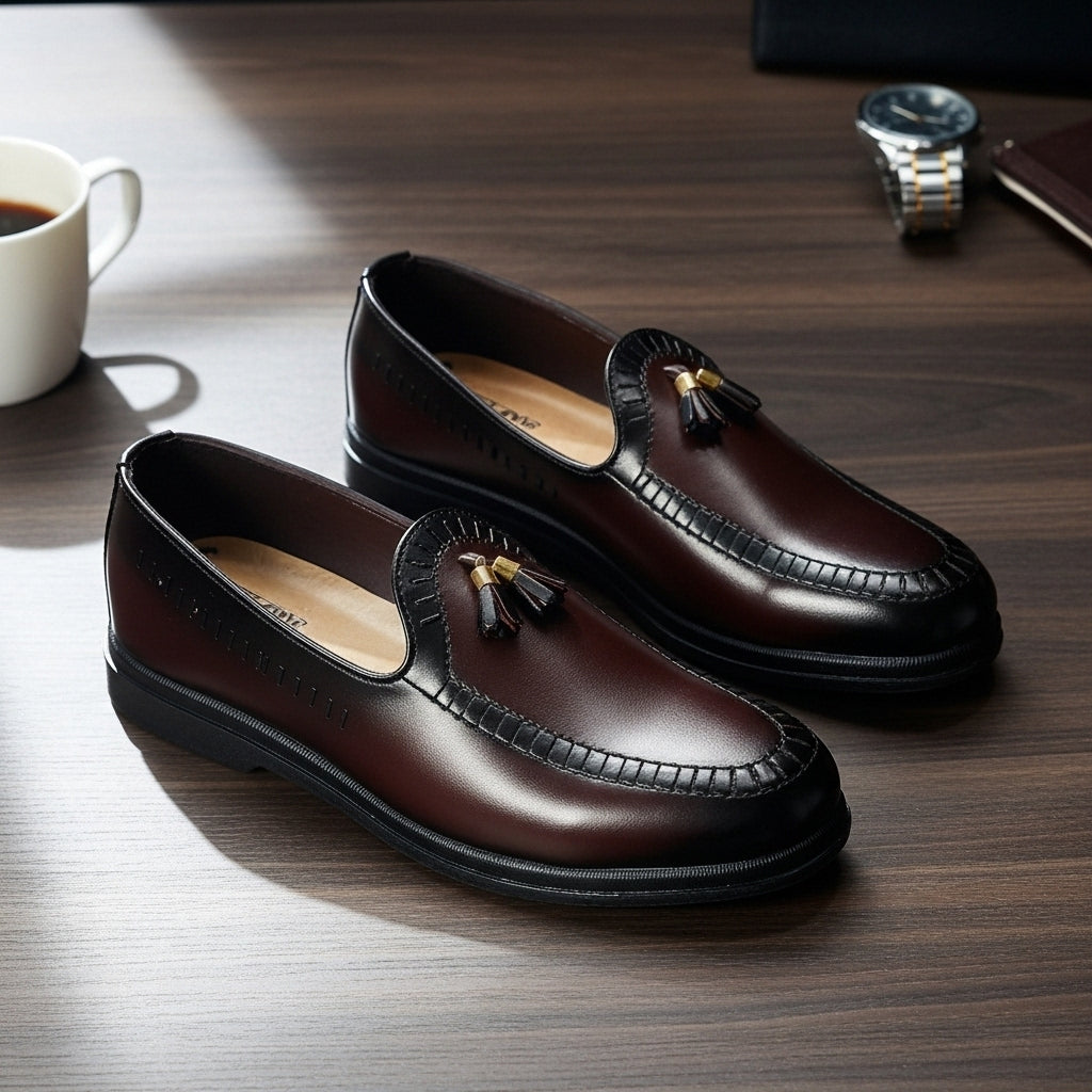 Pure Hand Made Leather Loafer With Comfortable Rubber Sole